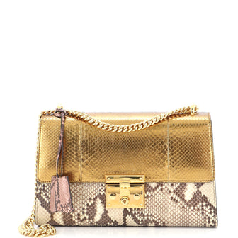 Gucci Padlock Shoulder Bag Python Medium