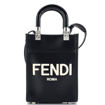 Fendi Sunshine Shopper Tote Leather Mini