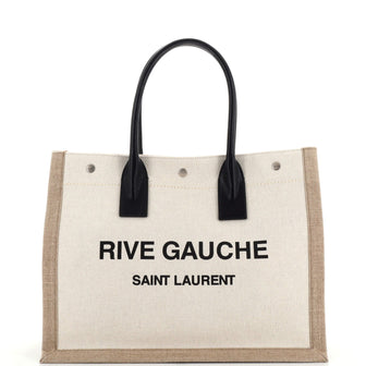 Saint Laurent Rive Gauche Shopper Tote Canvas Small