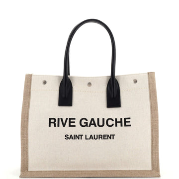 Saint Laurent Rive Gauche Shopper Tote Canvas Small