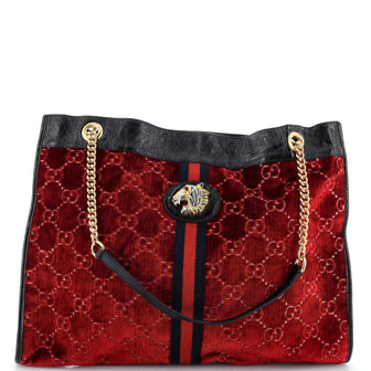 Gucci Rajah Chain Tote GG Velvet Large