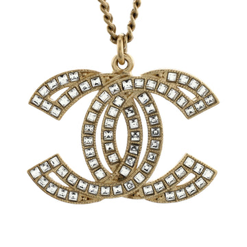Chanel CC Pendant Necklace Metal with Crystals