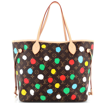 Louis Vuitton Neverfull NM Tote Yayoi Kusama Painted Dots Monogram Canvas MM
