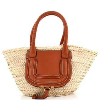 Chloe Marcie Basket Bag Raffia East West