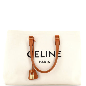 Celine Horizontal Cabas Tote Canvas with Leather
