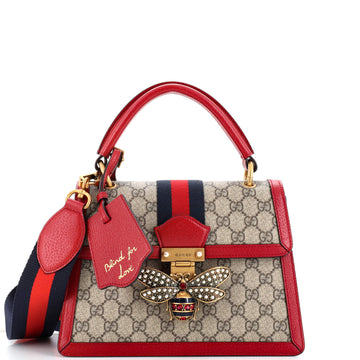 Gucci Queen Margaret Top Handle Bag GG Coated Canvas Small