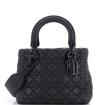 Christian Dior Ultra Matte Supple Lady Dior Bag Cannage Studded Lambskin Medium