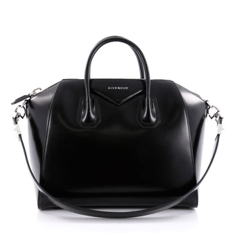 Givenchy Antigona Bag Glazed Leather Medium Black 2363801