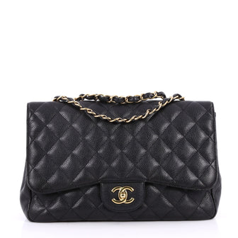 Chanel Classic Single Flap Bag Quilted Caviar Jumbo 2363803