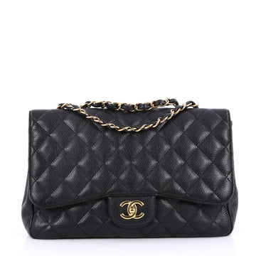 Chanel Classic Single Flap Bag Quilted Caviar Jumbo 2363803