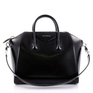 Givenchy Antigona Bag Glazed Leather Medium Black 2363902