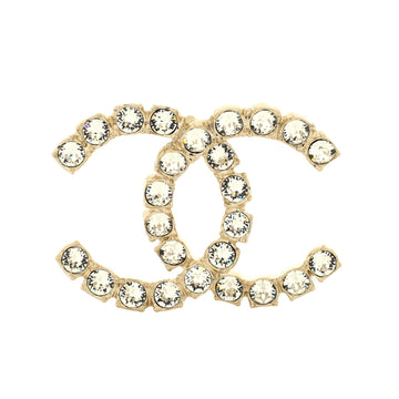 Chanel CC Brooch Metal with Crystals