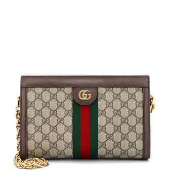 Gucci Ophidia Chain Shoulder Bag GG Coated Canvas Small