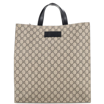 Gucci Convertible Soft Open Tote GG Coated Canvas Tall