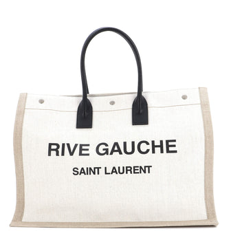 Saint Laurent Rive Gauche Shopper Tote Canvas Large