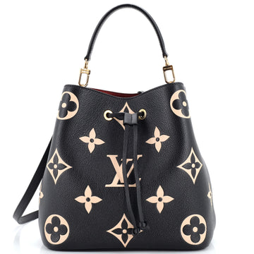Louis Vuitton NeoNoe Handbag Bicolor Monogram Empreinte Giant MM
