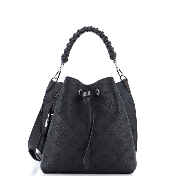 Louis Vuitton Monogram Mahina Muria w/ Strap - Black Bucket Bags, Handbags  - LOU803902