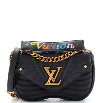 Louis Vuitton New Wave Chain Bag Quilted Leather PM Black
