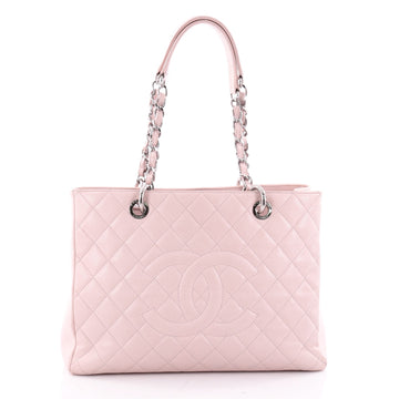 Chanel Grand Shopping Tote Quilted Caviar Pink