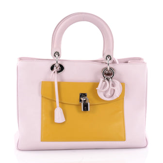Christian Dior Diorissimo Pocket Tote Leather Medium Pink 2364602