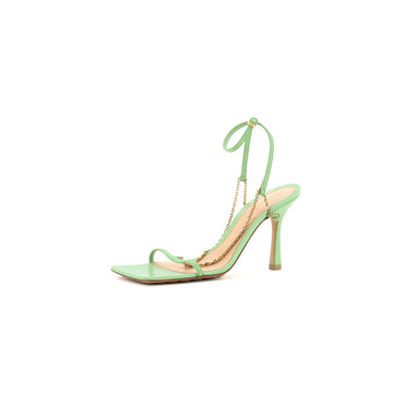 Bottega Veneta Women's Stretch Strap Chain Heels Leather