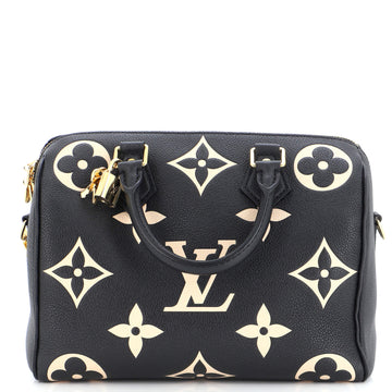 Louis Vuitton Speedy Bandouliere Bag Bicolor Monogram Empreinte Giant 25