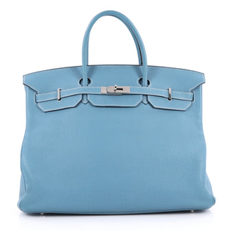 Hermes Birkin Handbag Blue Togo with Palladium Hardware 2365006