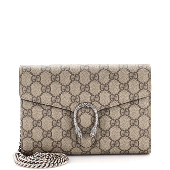 Gucci Dionysus Chain Wallet GG Coated Canvas Small