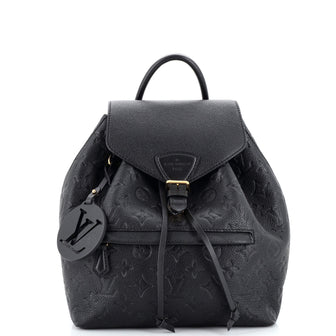 Louis Vuitton Montsouris NM Backpack Monogram Empreinte Leather PM Black