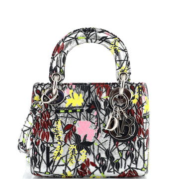 Christian Dior Lady Dior Bag Embroidered Canvas Mini