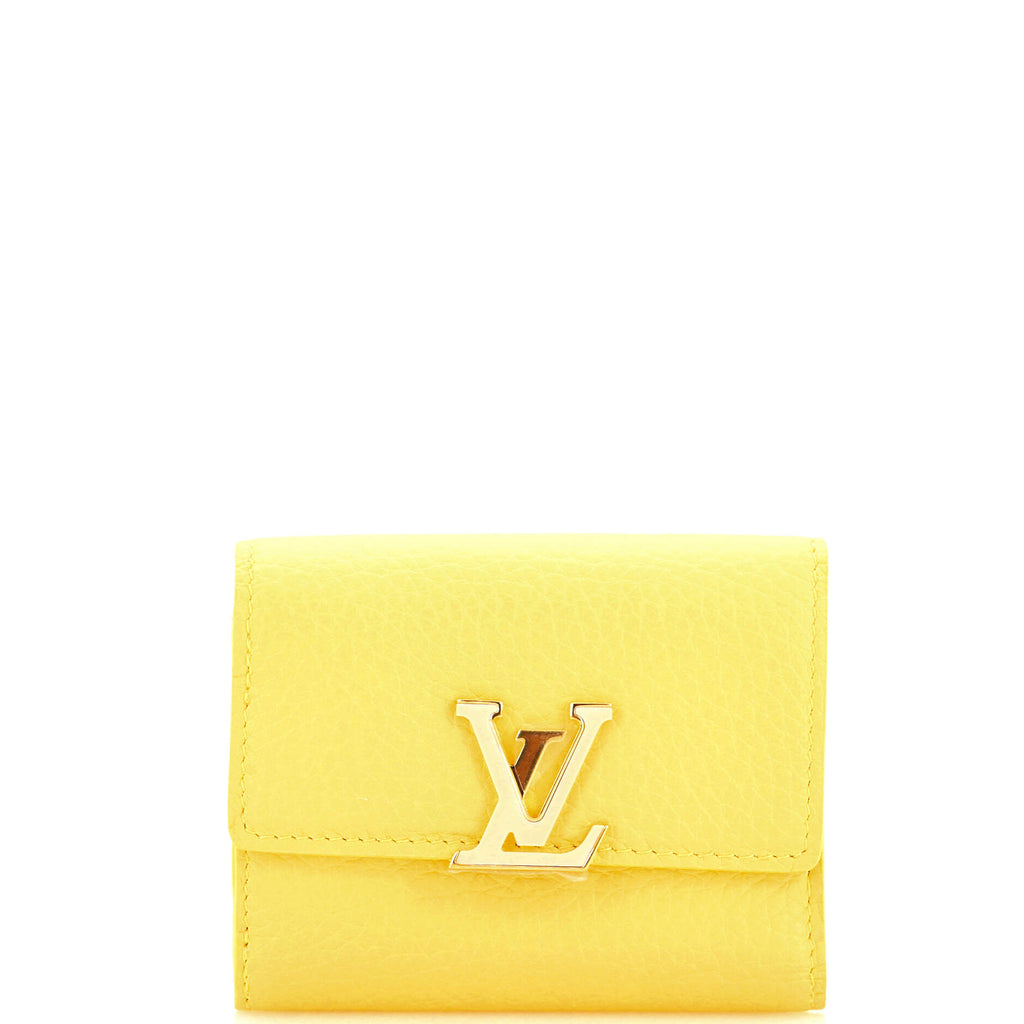Louis Vuitton Capucines Maxi Wallet Taurillion Leather Compact Yellow  236566101