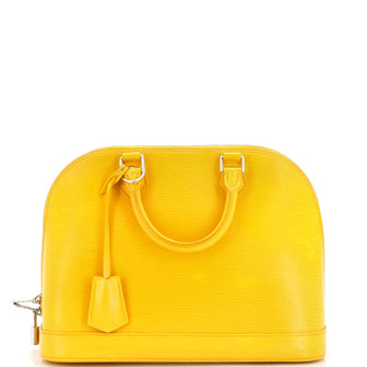 Louis Vuitton Vintage Alma Handbag Epi Leather PM Yellow 2368561