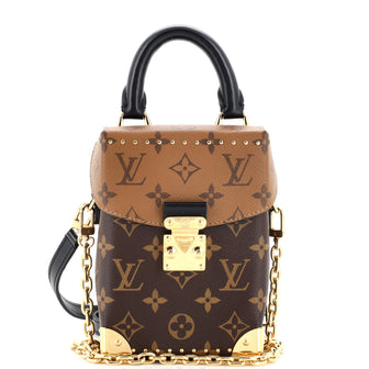 Louis Vuitton Camera Box Handbag Studded Reverse Monogram Canvas