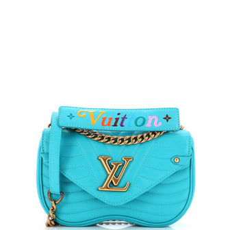 Louis Vuitton New Wave Chain Bag Quilted Leather PM Blue 23656636