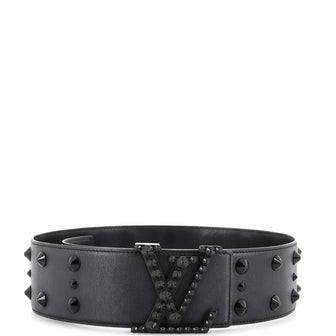 Louis Vuitton LV Initiales Clous Belt Studded Leather Extra Wide