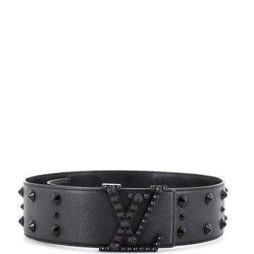 Louis Vuitton LV Initiales Clous Belt Studded Leather Extra Wide
