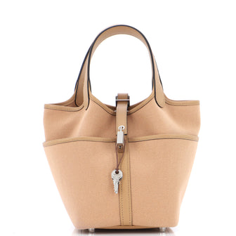 Hermes Cargo Picotin Lock Bag Canvas and Swift PM