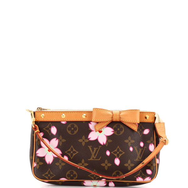 Cherry Blossom Pochette Accessories Bag - Pink Monogram