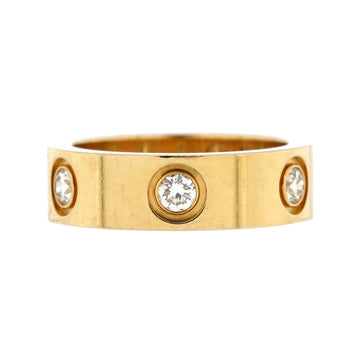 Cartier Love Band 6 Diamond Ring 18K Yellow Gold with Diamonds