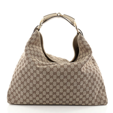 Gucci Horsebit Hobo GG Canvas Large Brown 2367401
