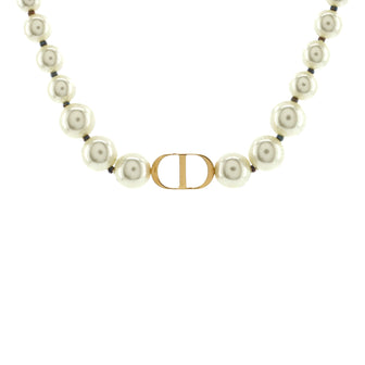 Christian Dior 30 Montaigne Choker Necklace Metal and Faux Pearls