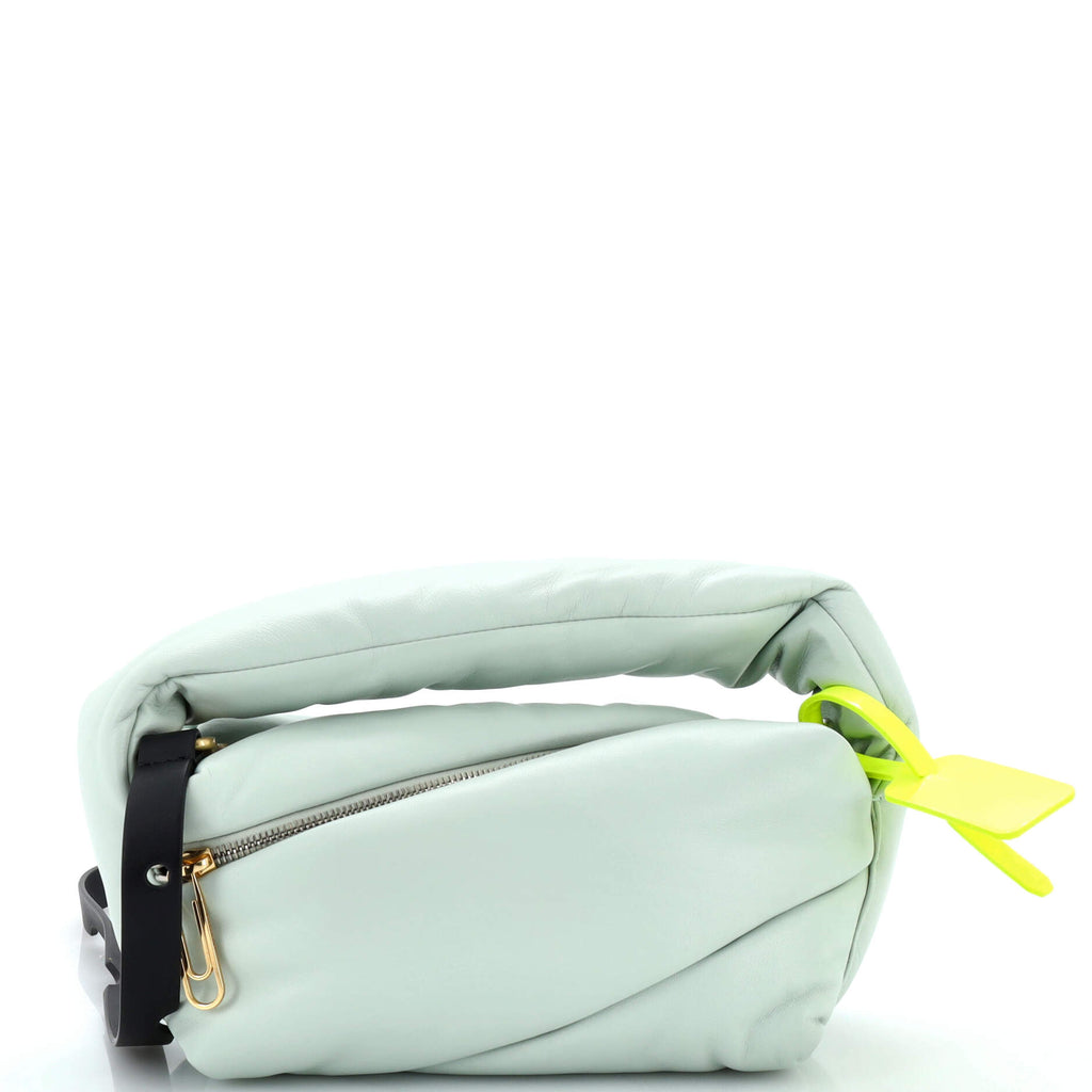 Off-White Pump 19 Diagonal Zip Pouch Top-Handle Bag