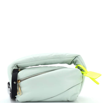 Off-white Pump Pouch 19 Leather Top Handle Bag In White
