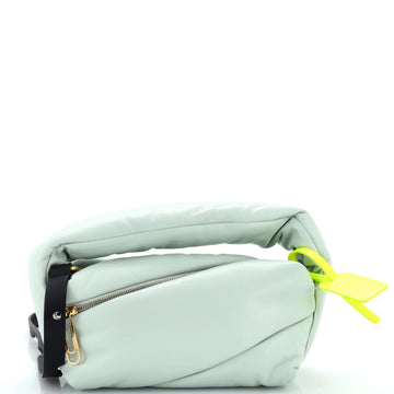 Off White Pump Pouch Top Handle Bag Leather 19