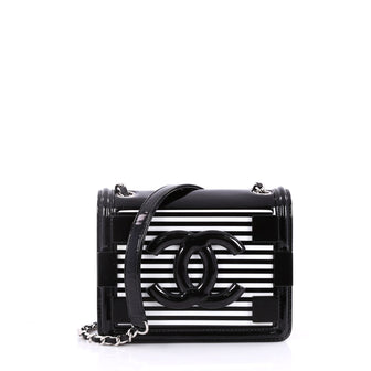 Chanel Boy Brick Flap Bag Striped Patent and Plexiglass 2368201