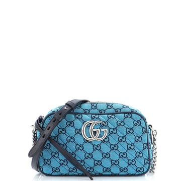 Gucci GG Marmont Shoulder Bag Multicolor Diagonal Quilted GG Canvas Small
