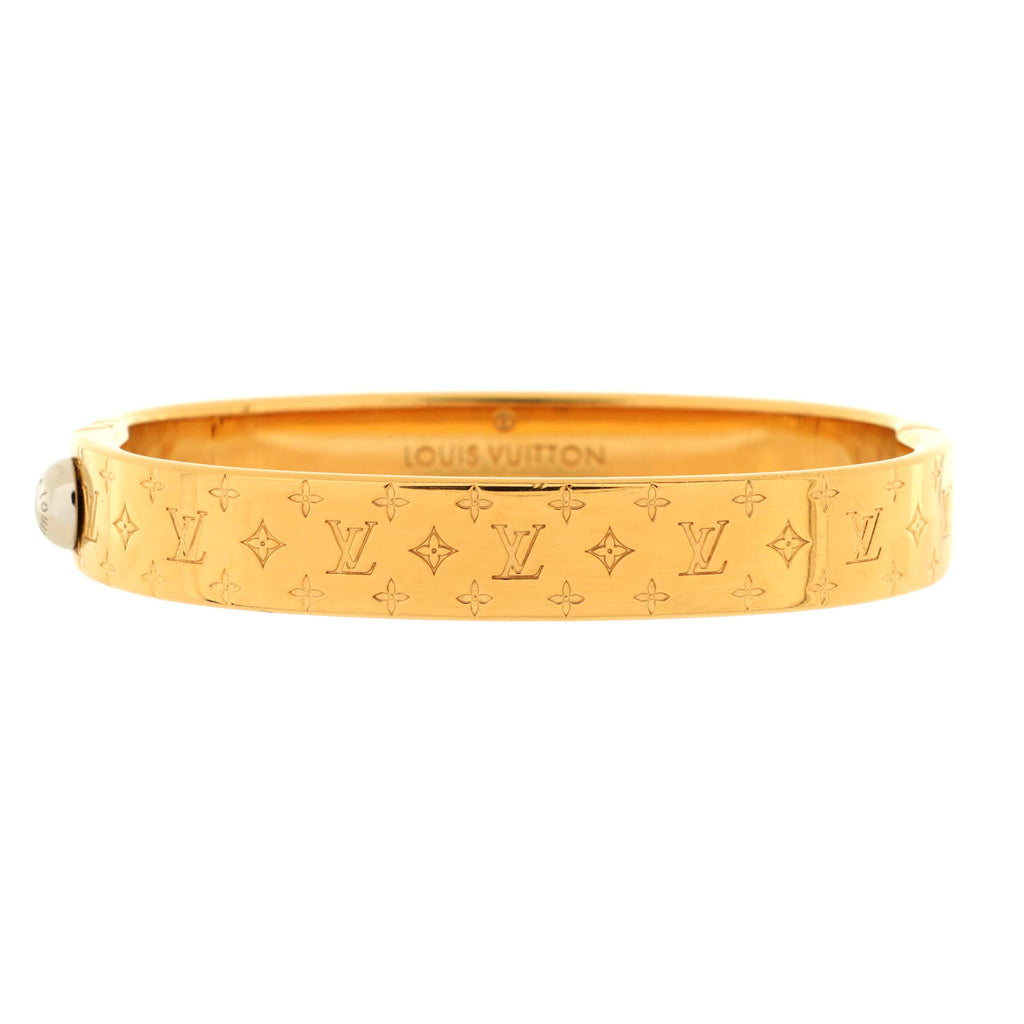 Louis Vuitton Nanogram Bracelet Gold Metal. Size M