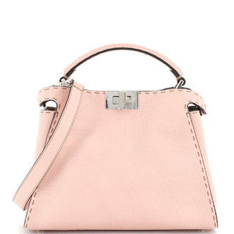 Fendi Selleria Peekaboo Essentially Bag Leather Pink