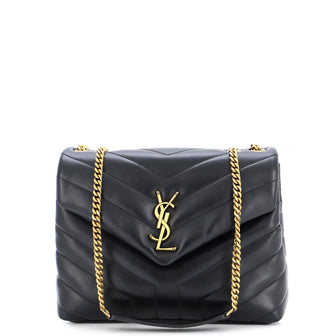 Saint Laurent Loulou Shoulder Bag Matelasse Chevron Leather Small