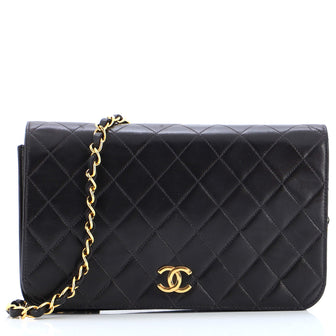 Chanel Vintage Full Flap Bag Quilted Lambskin Medium